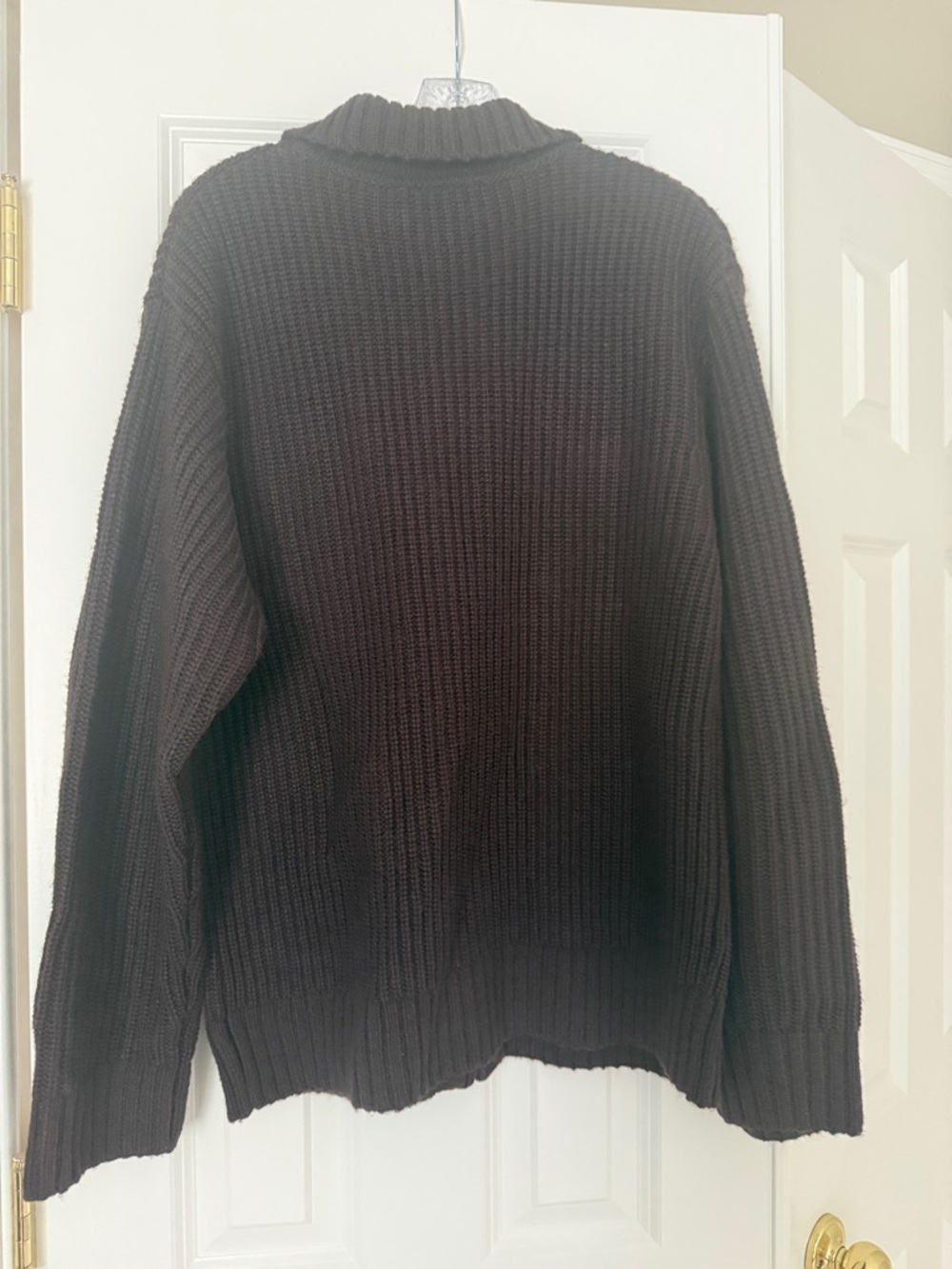 Carhartt Dark Brown Ribbed Zip Front Knit Jacket - Picture 4 of 6
